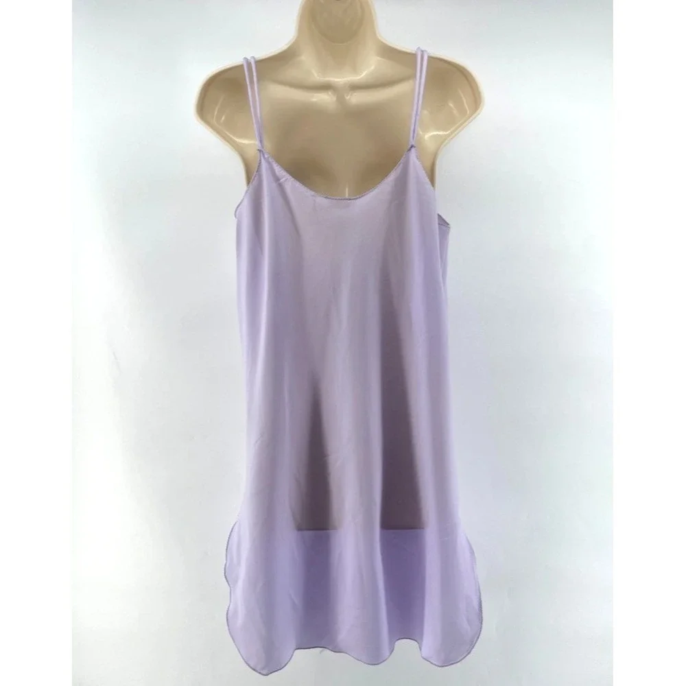 Vintage Slip Dress L Lavender Bow Chemise Nightie Coquette Fairy Y2K Soft‎ Girl